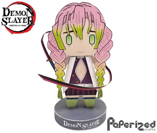 PAPERMAU: Demon Slayer - Mitsuri Kanroji Paper Toy - by Paperized